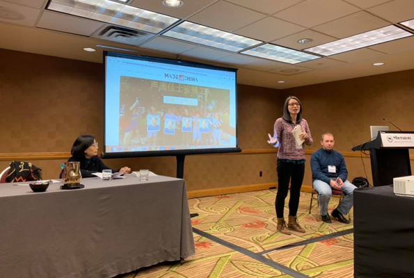Assistant professor Elaine Hui presents work on labor struggles and international solidarity in China.
