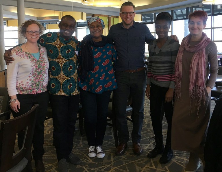 Micheal McCarthy with students from the MPS program in Labor and Global Workers’ Rights