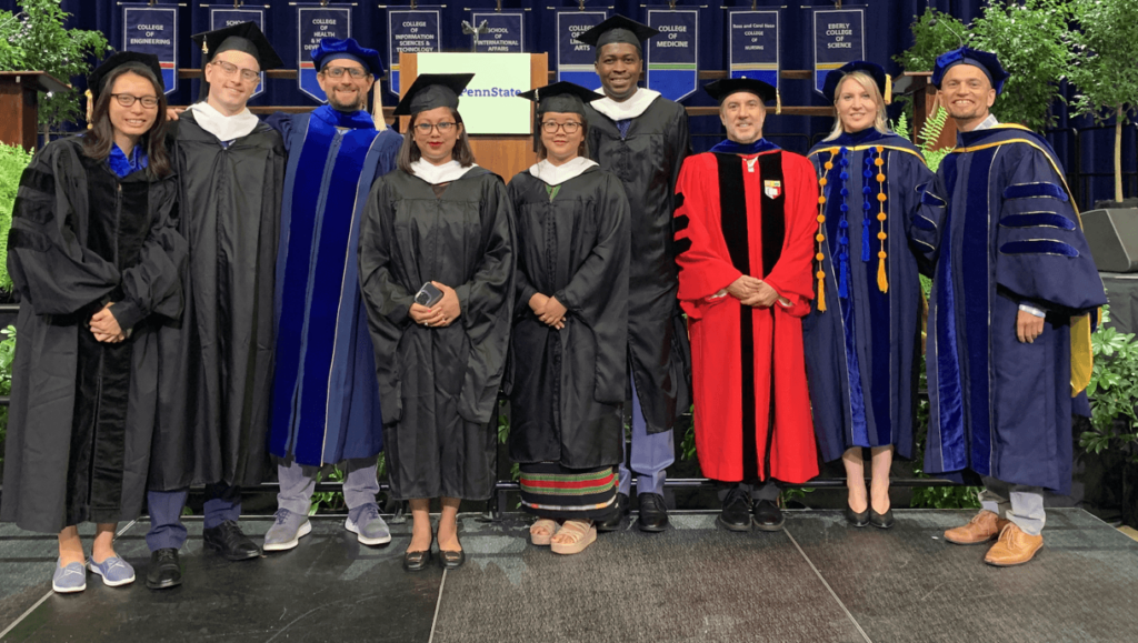 From left to right: Elaine Hui, Keegan Conrad, Cody Stephens, Sifat Amita, Ye Yint, Akufuna Mwauluka, Mark Anner, Katherine Maich, and Manuel Rosaldo.