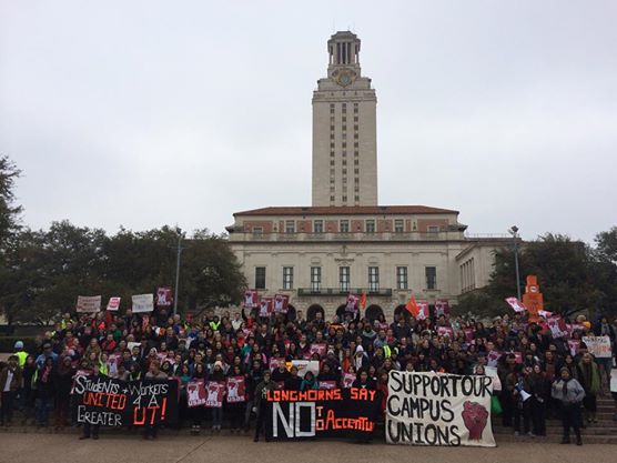 United Students Against Sweatshops Rally at Old Main
