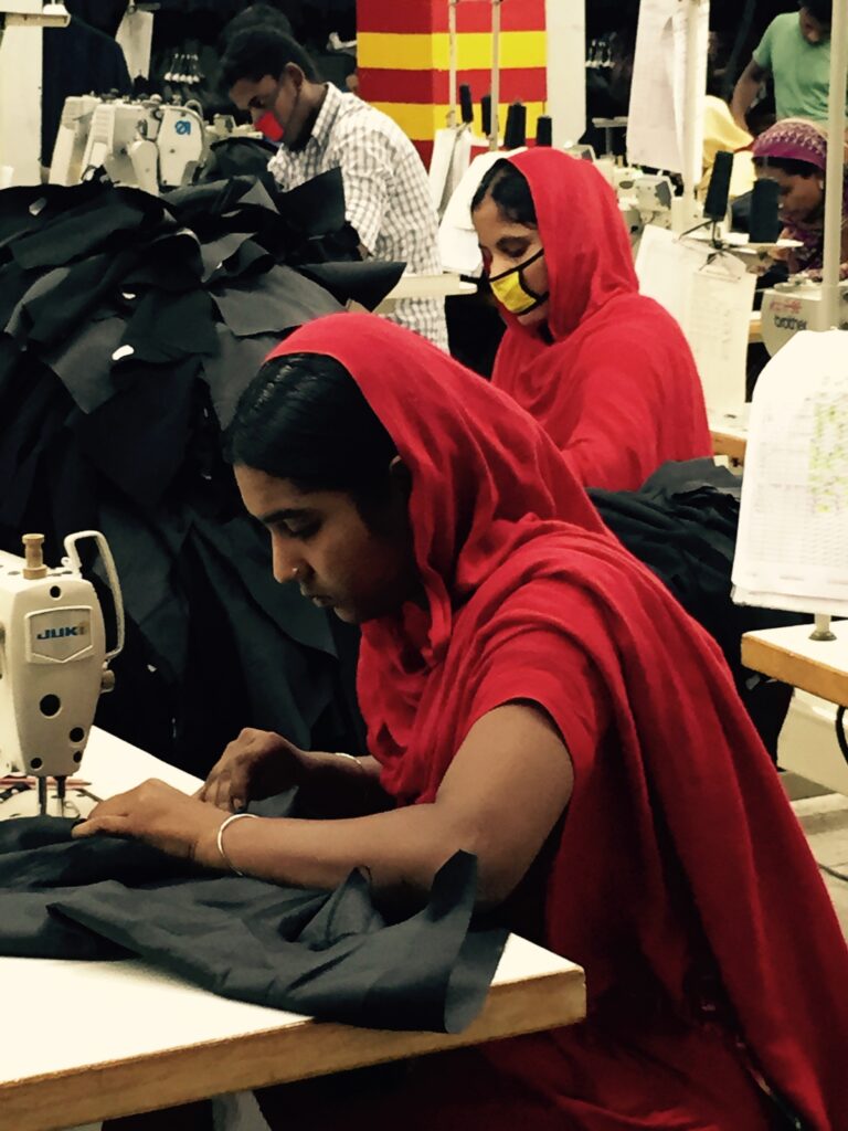 A worker in a garment factory in Bangladesh in 2015. Right now