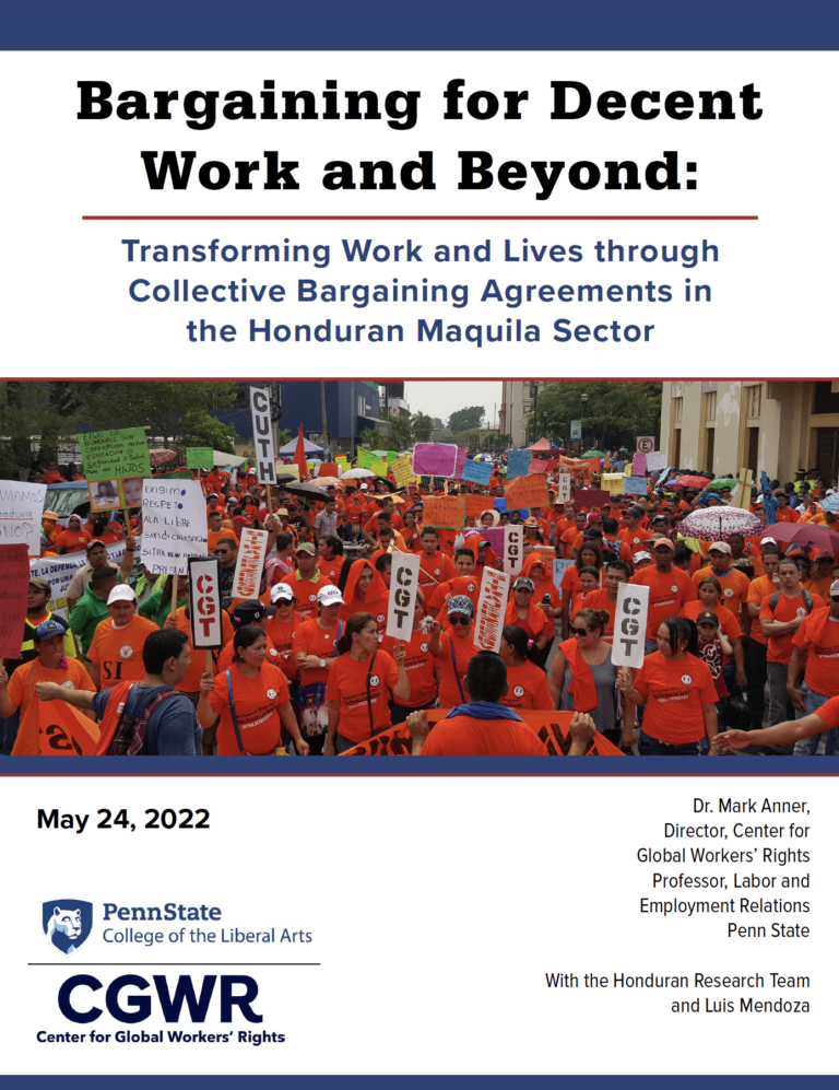 Bargaining for Decent Work and Beyond: Transforming Work and the Lives in COllective Bargaining Agreements